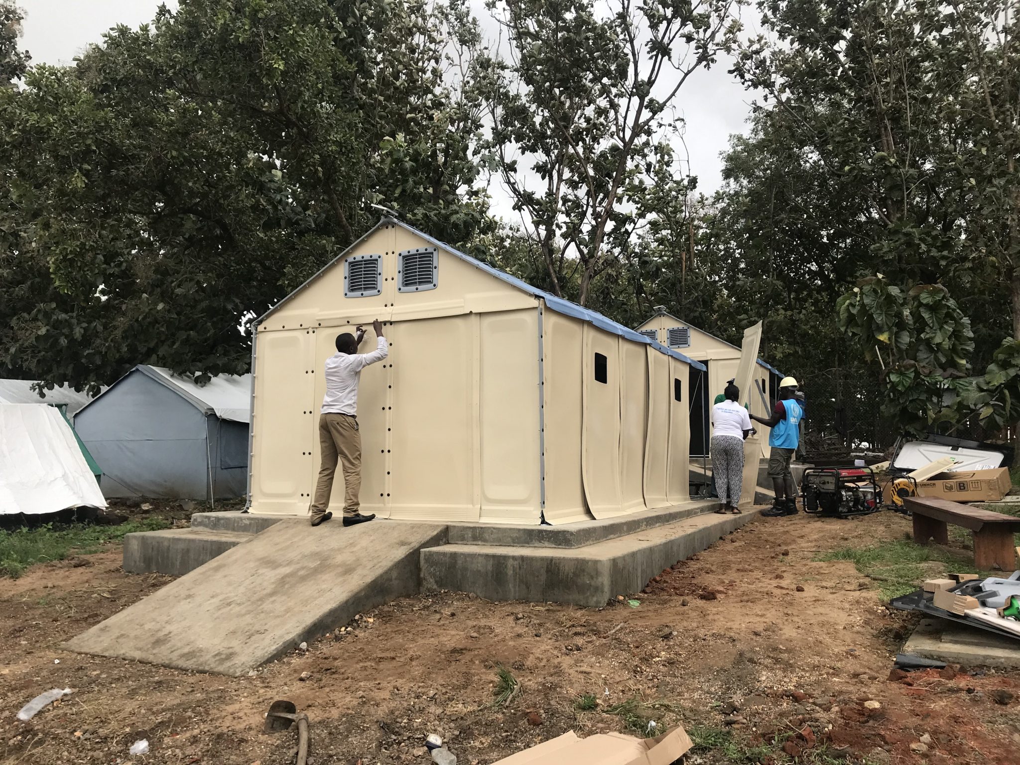 768 shelters to UNHCR In Uganda Impevi Refugee Settlement Arua 10